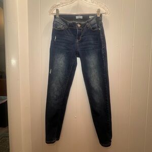 Kensie Blue Skinny Jeans with Stretch and Tapered Fit
